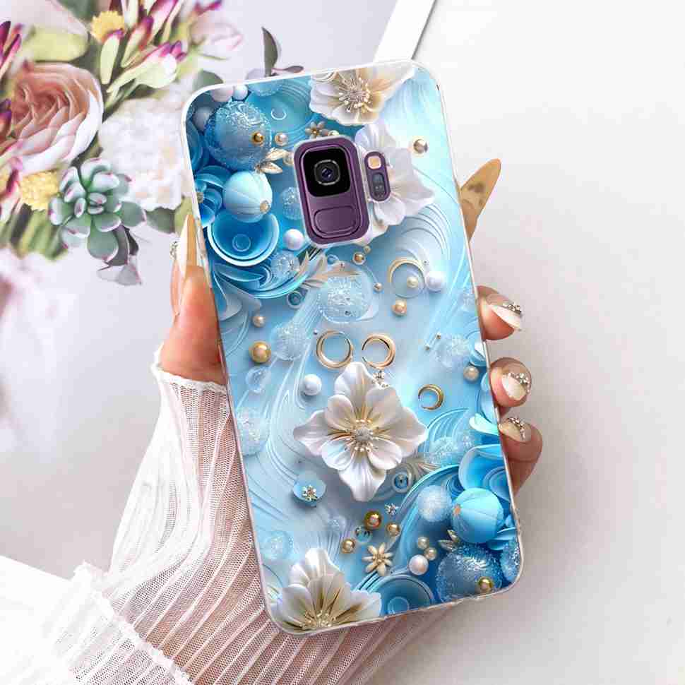 Protective Cases For Samsung Galaxy S9 Plus Soft Silicone Back Cover For Samsung S9Plus S9+ Summer Fresh Butterfly Shell Capa