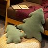 Christmas Tree Plush Cushion With Plant Floral Pattern For Living Room Decor