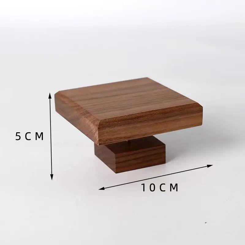 Jewelry Decorative Shelves Display Stands Black Walnut Jewelry Ladder Display Shelf Earrings Ring Tray Props Home Decor