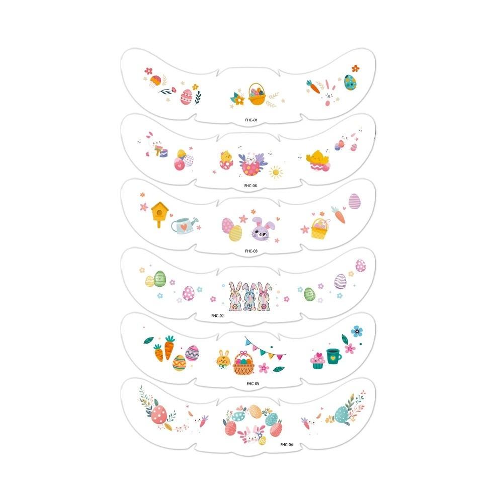 Long Lasting Easter Face Tattoo DIY Cheek Temporary Tattoo Face Freckle Stickers Music Festival