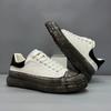 Cross-Border Fashion, Little White Shoes, Sports Shoes, Autumn Men'S Shoes, Leather Thick-Soled Simple And Versatile Men'S Casual Shoes, Rubber Shoes