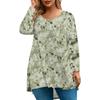 Damenmode Große Größe Rundhals Langarm Casual Print Lose Pullover Top