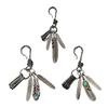 Vintage Styles Aesthetic Feather Keychain Pendant With Turquoise Creative Designs for Fashion Enthusiasts Daily Use