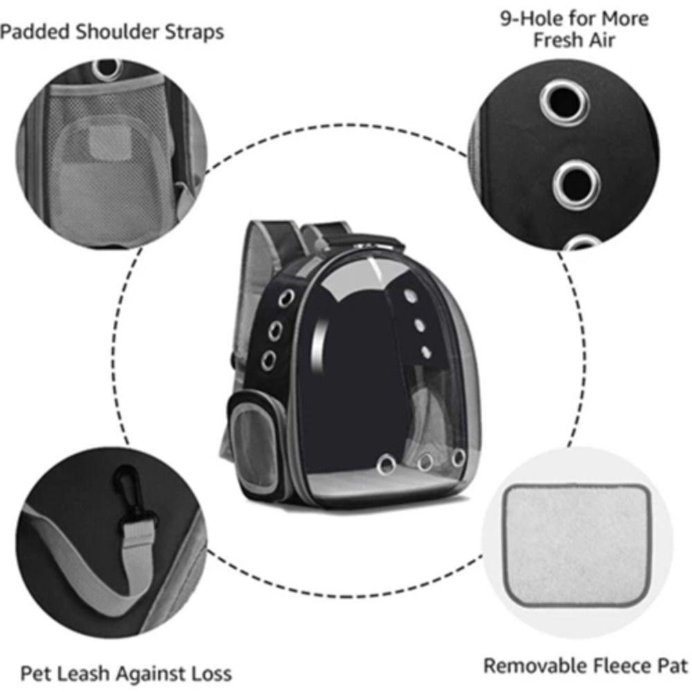 Multi Functional Transparent Pet Carrying Bag Large Space Pet Carrying Backpack  Small Dogs