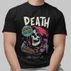 Death Skeleton Graphic T-Shirt Vintage Streetwear Grim Reaper Tee Unisex Black