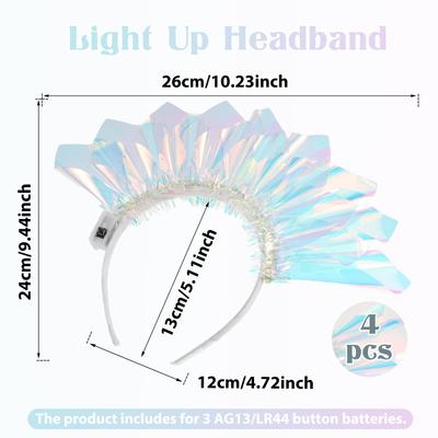 Light Up Crown Headband 3 Adjustable Mode Light Up Headband Birthday Party Crown Hair Accessories for Women