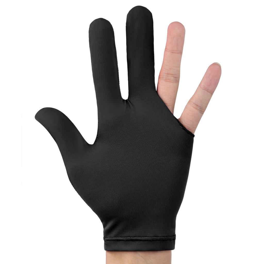 3pcs/6pcs 3-finger Cue Gloves Elastic Open Pool Gloves for Left Hands and Right Hands