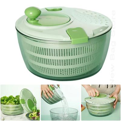 4L Gemüse Obst Dörrgerät Salat Trocknen Abtropfkorb Multifunktions Lebensmittel Dörrgerät Salat Schleuder Werkzeug Küchenbedarf