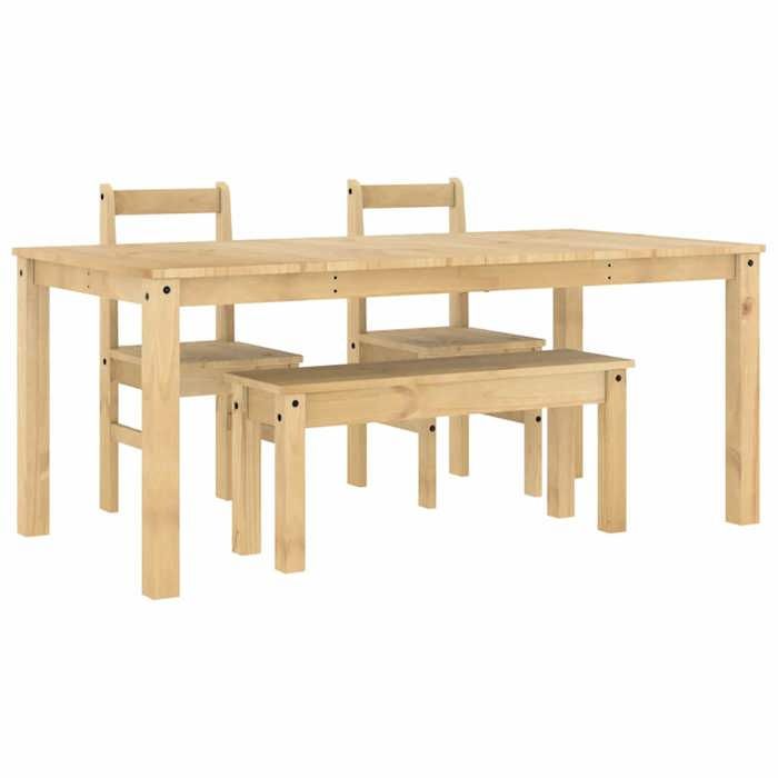VidaXL Ensemble à manger Panama 4 pcs bois de pin massif, ensemble de table à manger, table et chaises de cuisine, table et 3345185