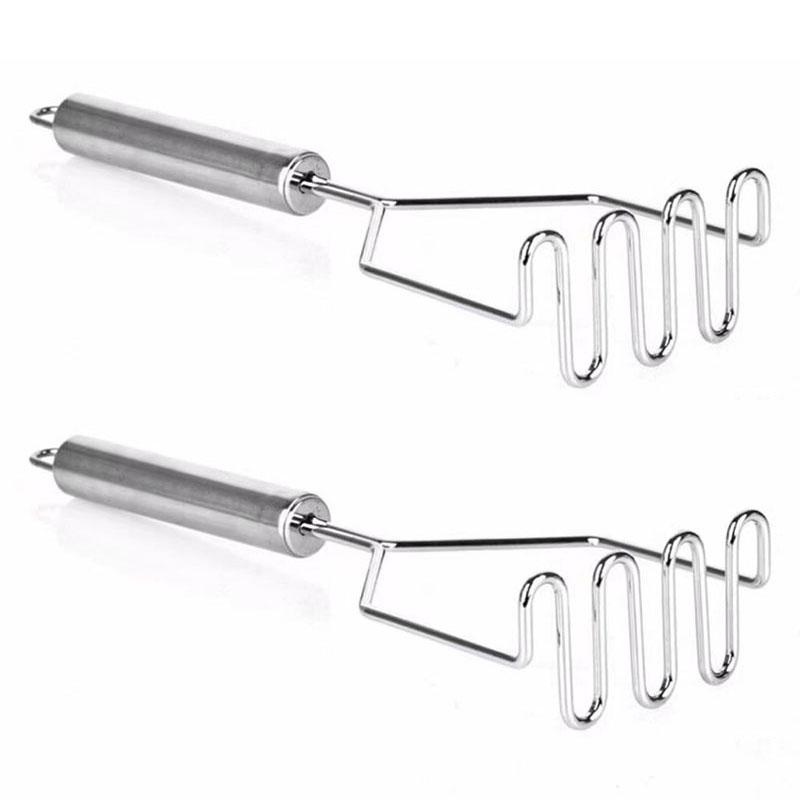 Wave-shaped Stainless Steel Potato Masher Kitchen Tool Potato Presser Crusher for Mashing Potatoes Food Crusher
