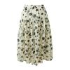 Sancai Women's Floral High-Waist A-Line Long Skirt