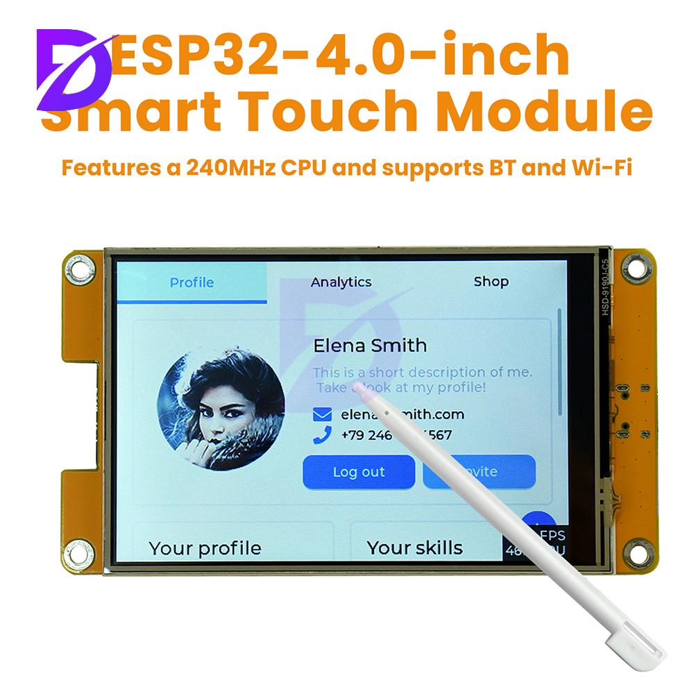 ESP32 WiFi Bluetooth Development Board ST7789 4.0-inch Intelligent Display Module Onboard ESP32-32E Module