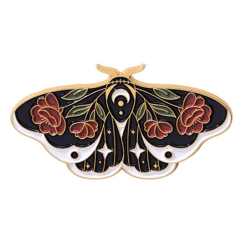 Exquisite Butterfly Brooch With Elegant Rose Flower And Insect Design For Fashionable Accessories