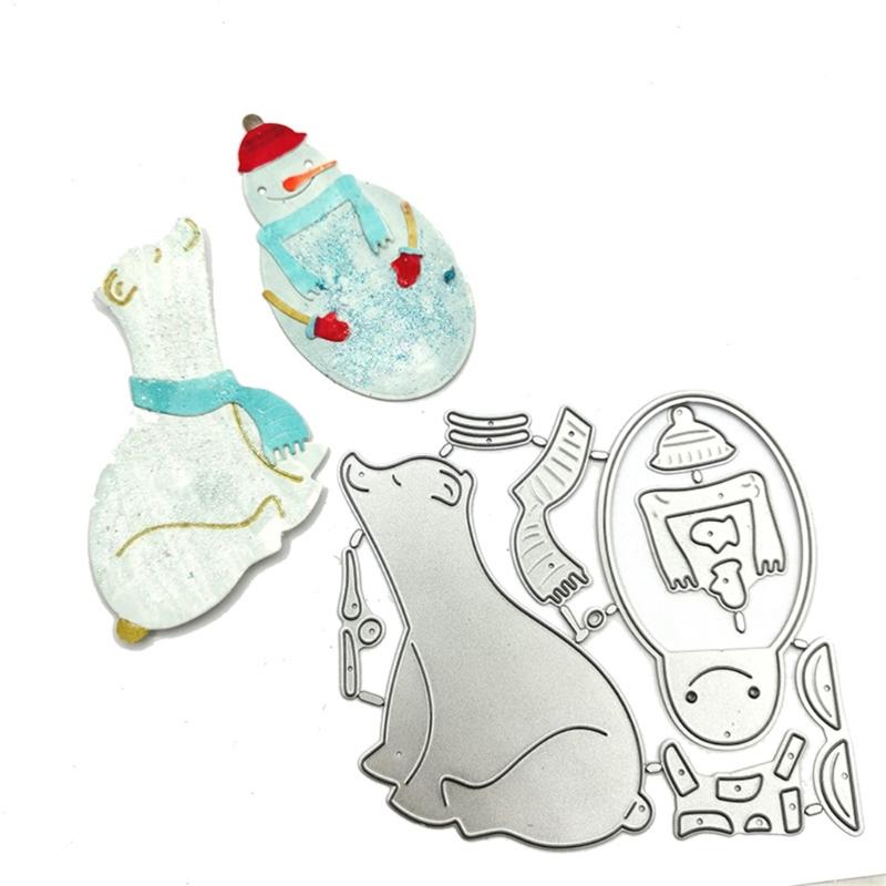 Christmas Series Die Cuts Stencils Template Molds Christmas Sleigh Metal Cutting Dies for Album Scrapbooking Decorations