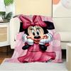 1pc Flannel Minnie Mouse Pink Polka Dot Bedding Throw Blanket Sofa Cover Gift Home Decor Lightweight Soft Warm