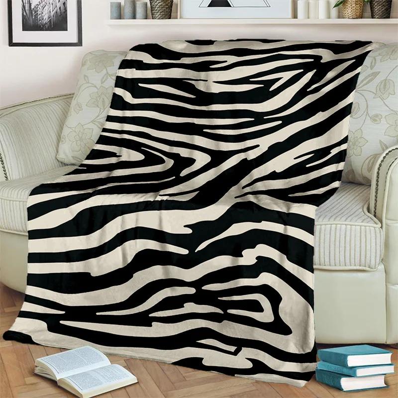 3D kolorowy wzór w paski zebry HD koc, miękki koc do rzucania dla domu sypialnia kanapa z funkcją spania piknik podróżna okładka biurowa koc dla dzieci