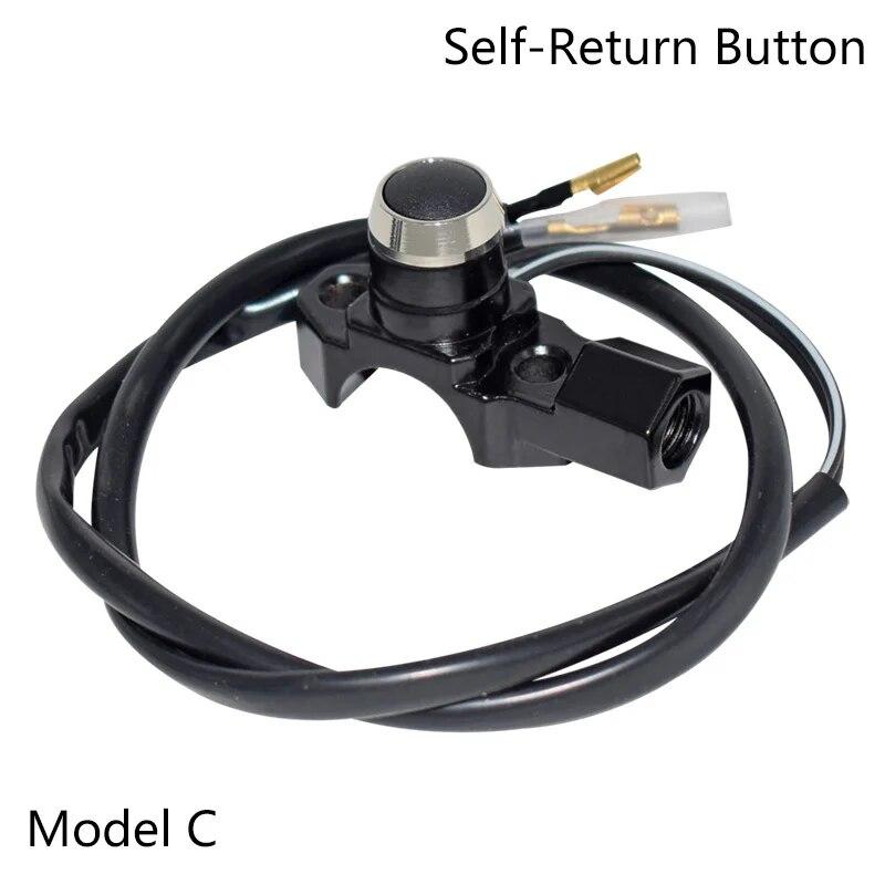 7/8" 22mm Motorcycle Switch Latching/Momentary Action Buttons For Headlight Fog Light Lamp Lights Horn M10 For Rear View Mirror