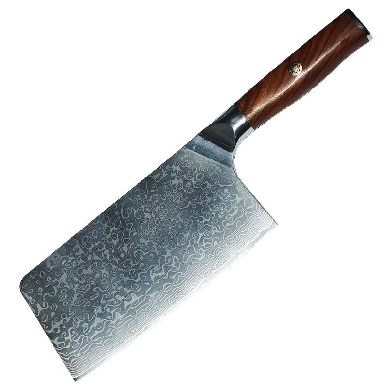 

7.5 Inch Chopper Knife 67-layer Damascus VG10 Steel Blade Rosewood Handle Sharp Cleaver Slicing Kitchen Knife Meat Poultry Tools 7.5 inch