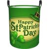 Happy St. Patrick's Day Print Travel Laundry Basket Circular Laundry Hamper Storage Bathroom Bedroom and Car