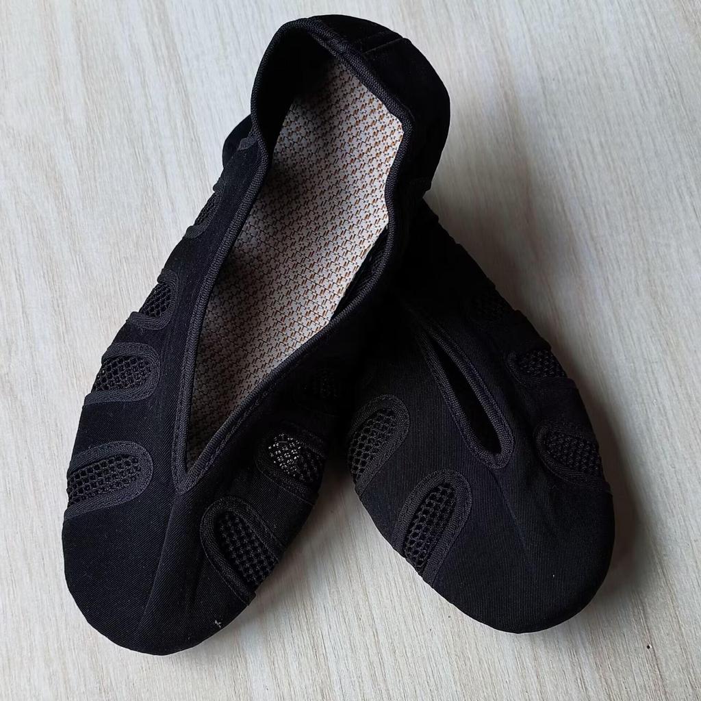 Boty pro bojová umění Deseti směrů: Tai Chi, Taoistické, Kung Fu & Cvičky s hákem ve tvaru oblaku a gumovou podrážkou pro muže & ženy