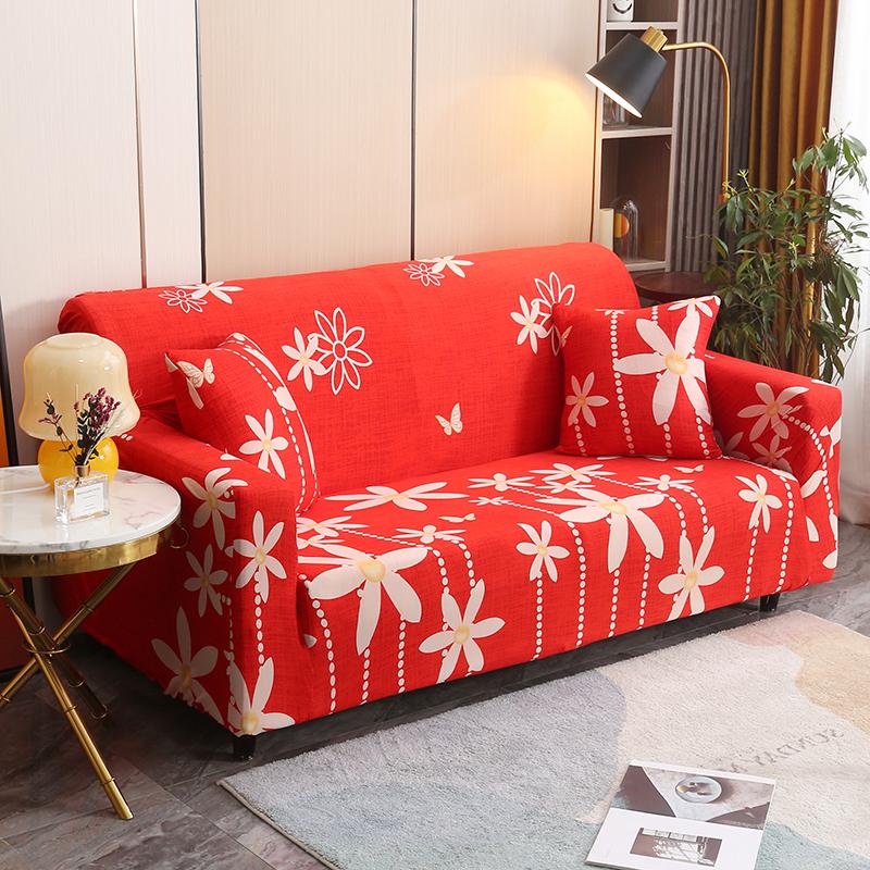 Geometry Sofa Cover for Living Room Stretch Slipcover Couch Cover Chair I Shape Big Sofa Cover 3 Seater Soft Furniture Protector