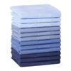 12Pcs/Set Sweat Absorbent Pocket Plaid Square Towel Men's Cotton Handkerchiefs  Wedding Season