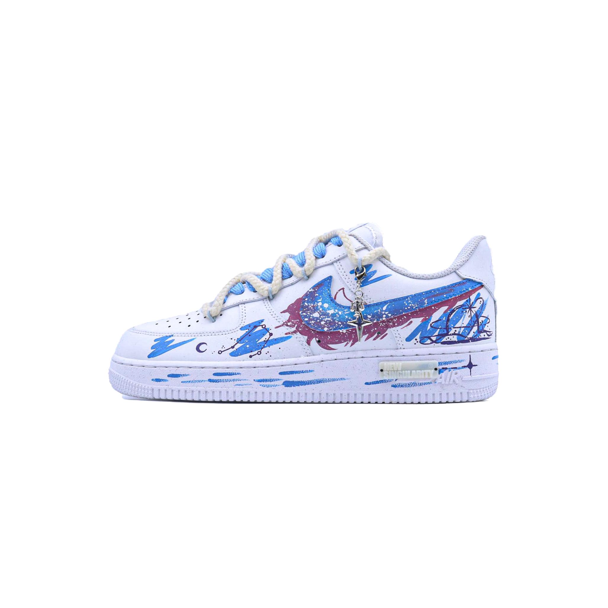 

Nike Air Force 1 Slip Resistant Abrasion Resistant Low top Skateboard Shoes Unisex Blue Pink CW2288-111(Team779-) 38