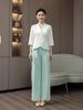 New Chinese Style Spring Workwear Set for Beauty Salon Technicians – Women’s Moisture-Wicking Outfit.