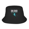 Ski Dad Skiing Player Bucket Hat  Hawaii Fisherman Caps Breathable Fishing Visor Hats For Women Retro Graphic Cap