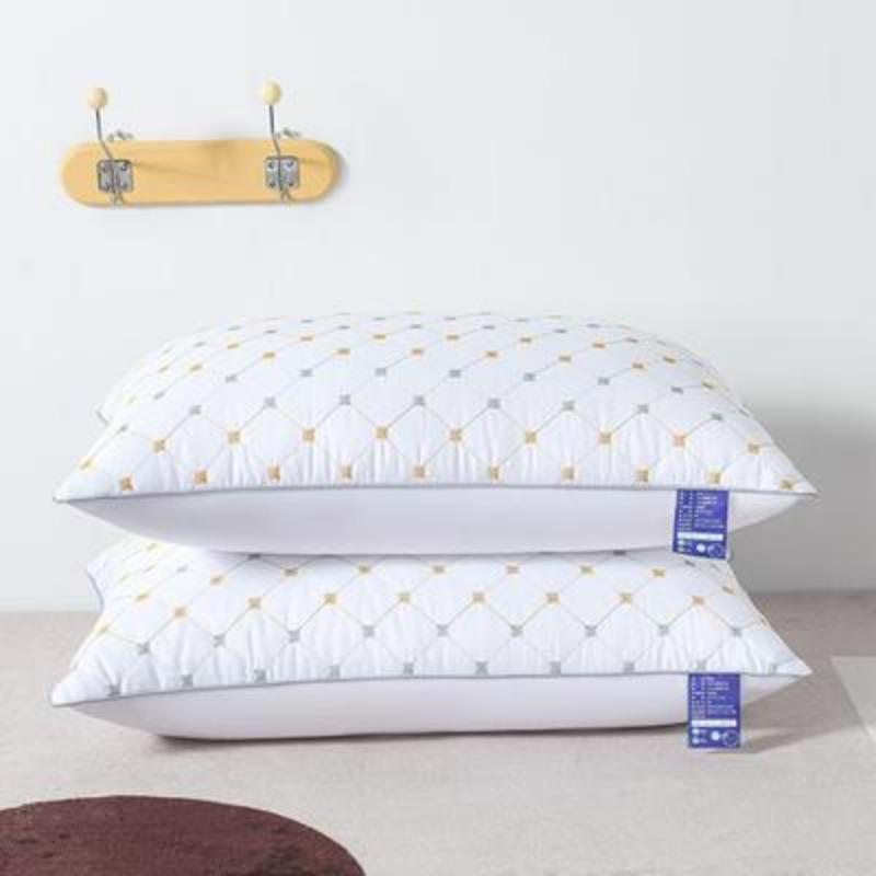 Luxury Five-Star Hotel Feather Velvet Pillows - Non-Collapsible Gift Pair for Home