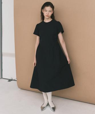 Mais Mais Puff Sleeve Dress / Black