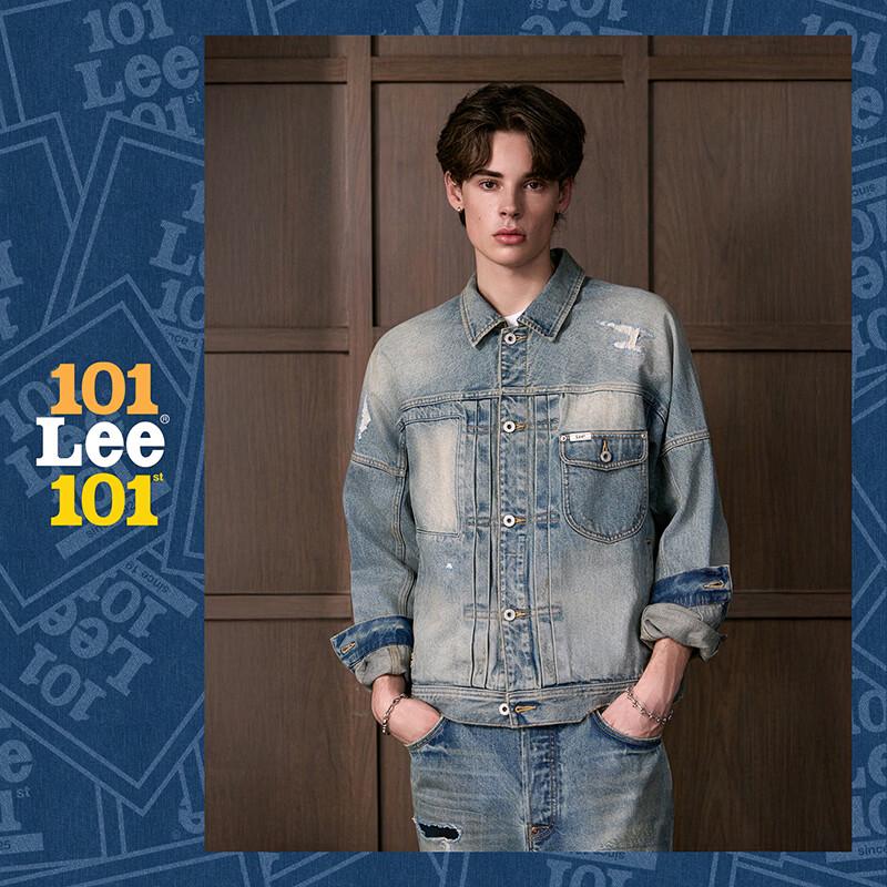 Lee101J Men s Vintage Western Denim Jacket L