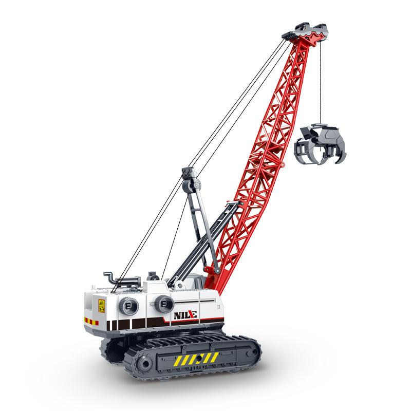 

Simulation Foldable Crawler Crane, Inertial Engineering Crane Model, Boy Toy Construction Vehicle