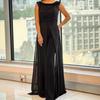 Women's Sleeveless Sequin Top High Waist Wide Leg Jumpsuit Formal Evening Outfit