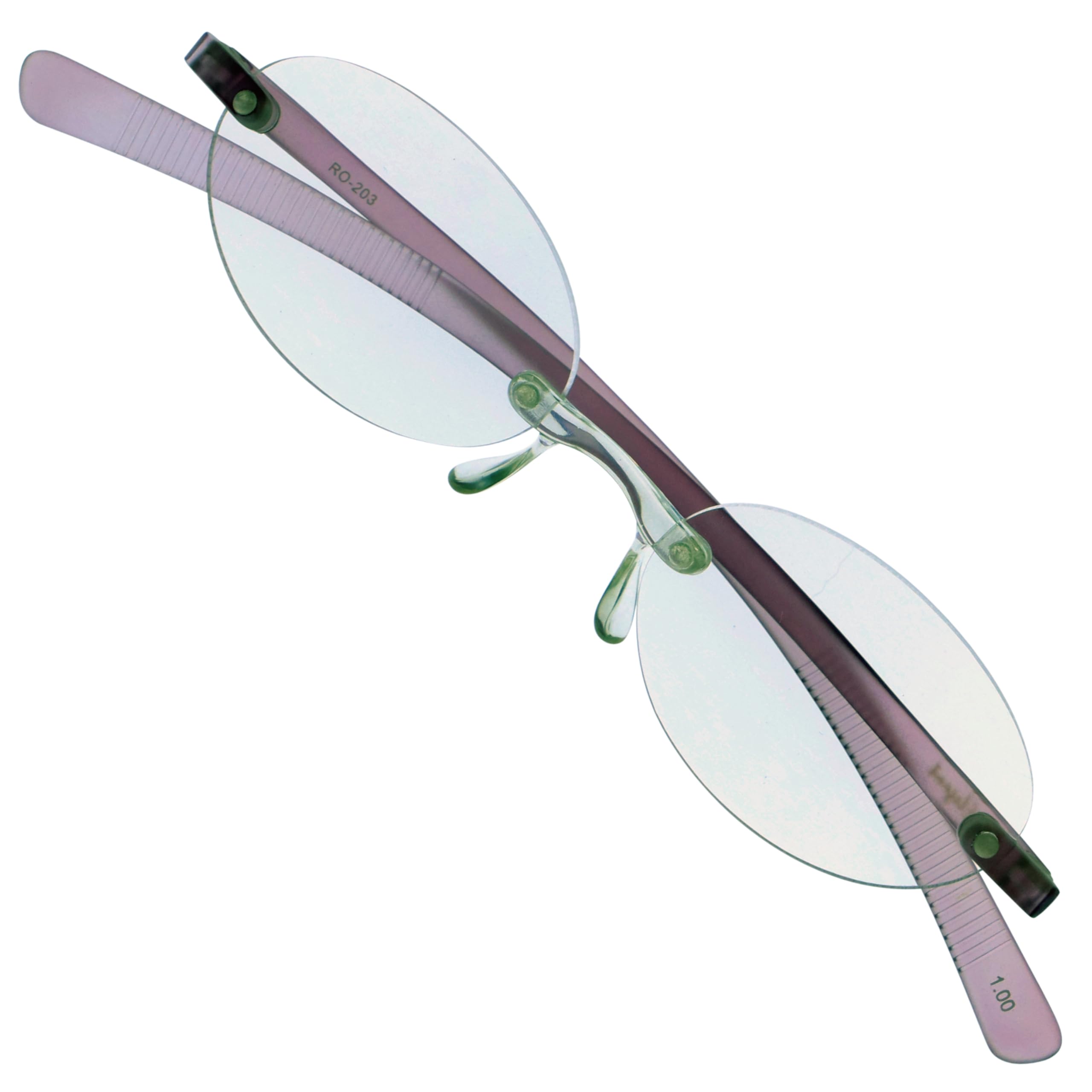 

senior eye club XRO20320 Rimless Reading Glasses Two Point Type Lightweight Simple XRO203 [Senior Love Club] +2.00 фиолетовый