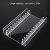 Clear Acrylic CDs Holder, Desktop Organizers Rack for 12 Standard CDs Case, Slip Resistant Base