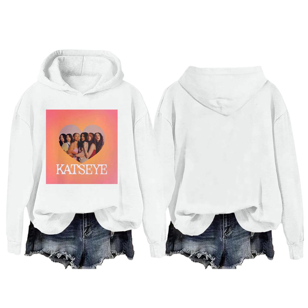 Women's Fashion Casual Long Sleeve Loose Printed Pullover Sports Long Sleeve Hooded Sweatshirt