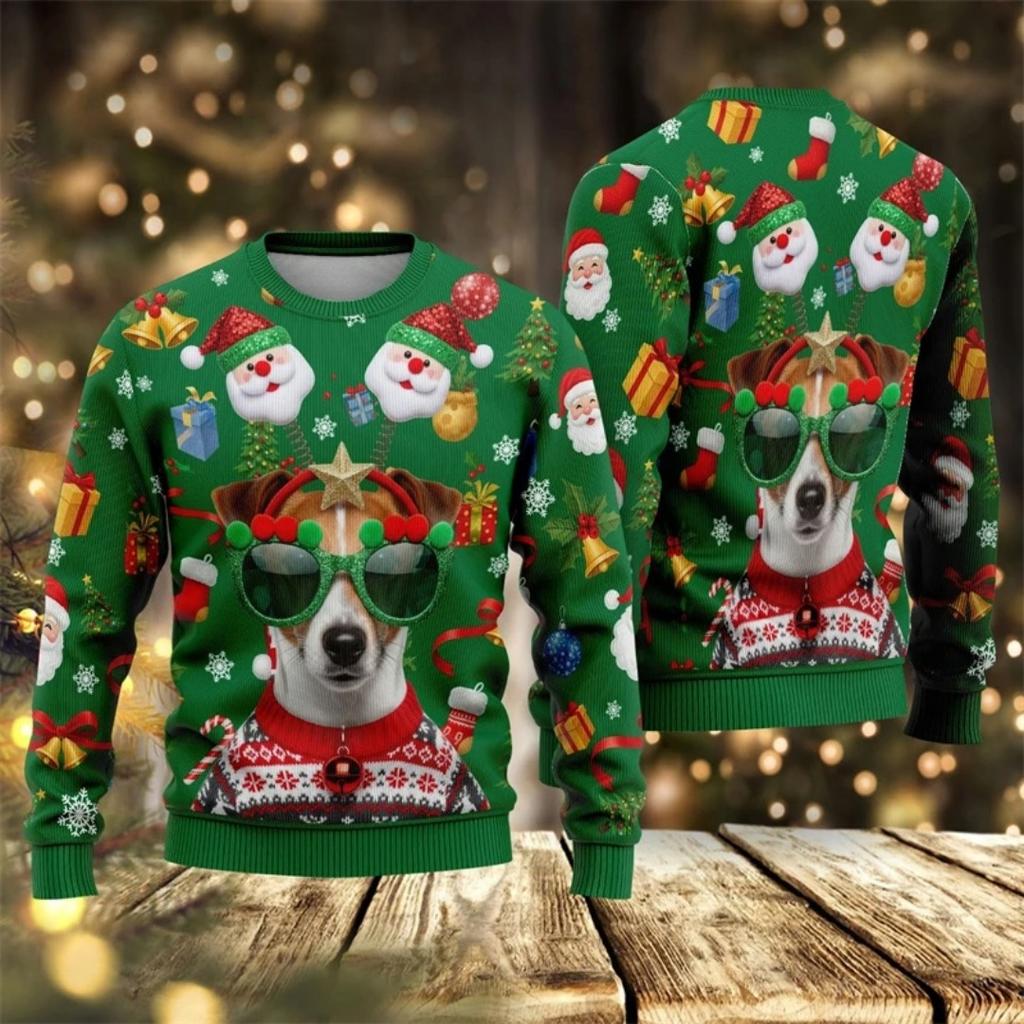 Fashion Men Women's T-shirt Christmas Funny Print O-Neck Pullover Top Casual Sweatshirt Kids Tees Top Clothing