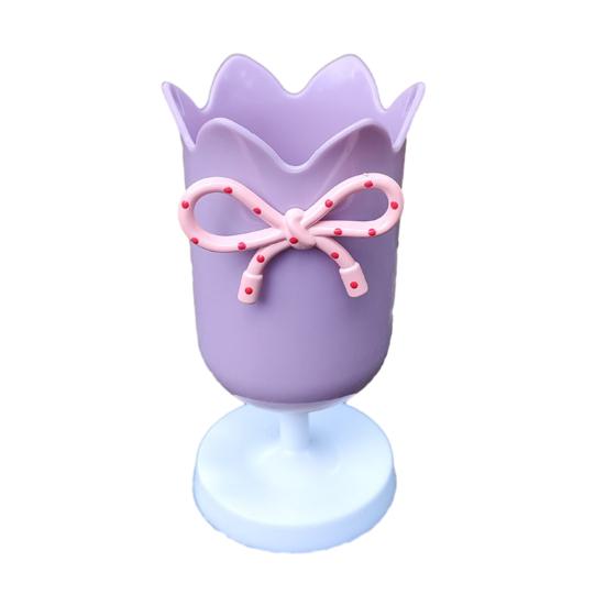 Tulip Pen Holder Cute Desktop Organizer for Girls Students Multi-Function Pencil Cup Desk Decor for Home School Office