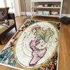 Ancient World Navigation Map Teppe for stuen, mykt flanell teppe for soverommet, Anti-skli BADEROMsmatte, baby lekematte