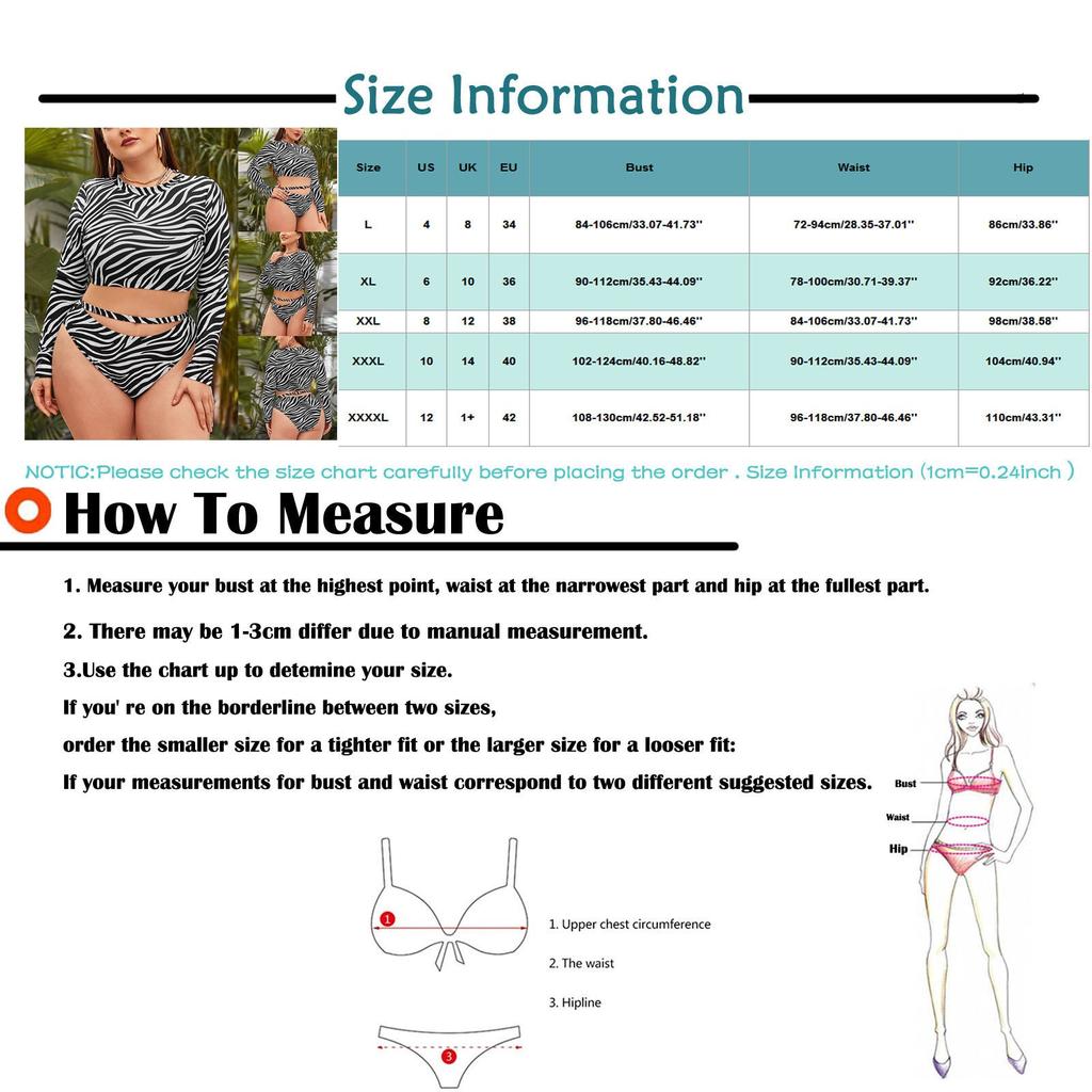 Split Swimsuit Stripe Printed High Waist Hollow Out Long Sleeve Sunscreen Swimsuit For Women