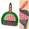 Small Broom Dustpan Set Fruit Themed Anti-scratch Desktop Crumb Sweeper Glass Piano Surfaces Fine Dust Debris Handheld Broom