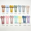 Child's Wooden Handle Silicone Fork & Spoon Set for Learning to Eat