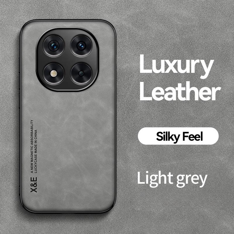 Luxury Leather Funda For Redmi Note 14 Pro Plus Case Car Magnetic Holder Back Cover for Xiaomi Redmy Note14 Note 14Pro + Plus 5G