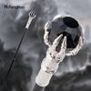 Black Glass Ball White Steampunk Cane Fashion Decorative Stick Gentleman Luxury Crosier Knob Steampunk & Everyday Use 93cm