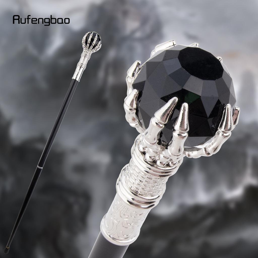 Black Glass Ball White Steampunk Cane Fashion Decorative Stick Gentleman Luxury Crosier Knob Steampunk & Everyday Use 93cm