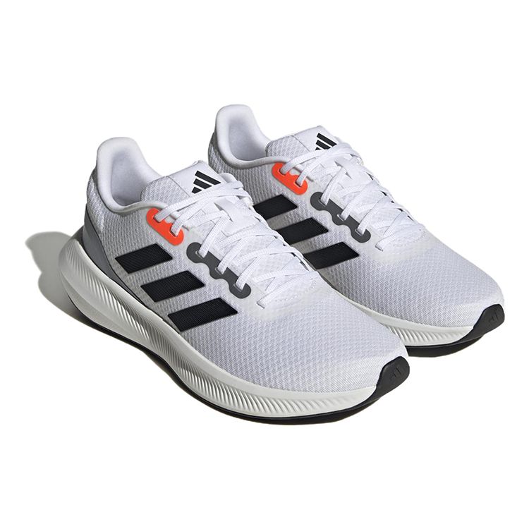 Adidas Runfalcon 3.0 White Solar Red Men Sneakers Cloud-White Core-Black Crystal-White HP7543