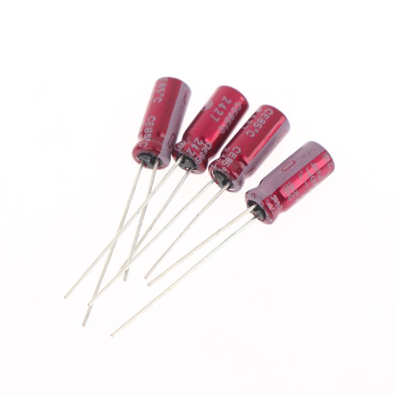 10/30/50Pcs Elna 25V47Uf Silmic Ii Series 5X11Mm Ce85°C Fever Audio Electrolytic Capacitor 25V47Uf Copper Pin Capacitors