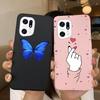 Für Oppo Find X5 Pro Lite Handyhülle Schmetterling Mattes Silikon Stoßfest Schwarze Abdeckung Für Oppo FindX5 X5Pro X5Lite Funda Coque