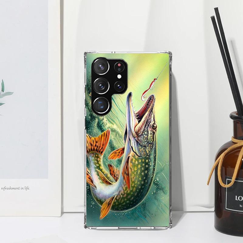 Offshore Angling Fishing Fish Rod Phone Case For Samsung Galaxy S26 S25 Edge S24 FE S23 S22 Ultra S21 Plus S20 + Art Fundas Back